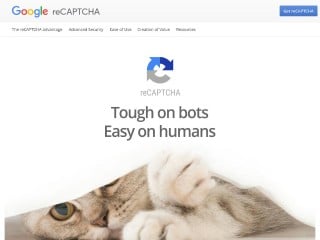 Screenshot sito: reCaptcha