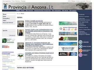 Screenshot sito: Provincia di Ancona