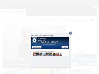 Screenshot sito: Musictory.it