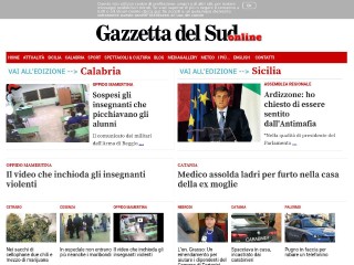 Screenshot sito: Gazzetta del Sud