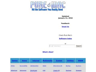 Screenshot sito: Pure Mac