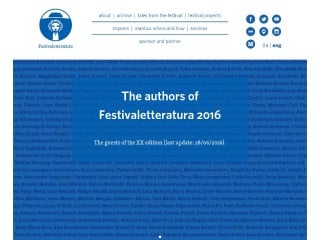 Screenshot sito: Festivaletteratura