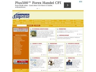 Screenshot sito: Campania Imprese