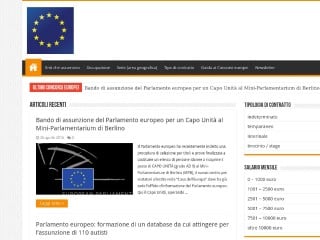 Screenshot sito: Concorsi Europei