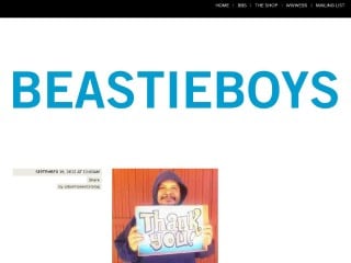 Screenshot sito: Beastie Boys