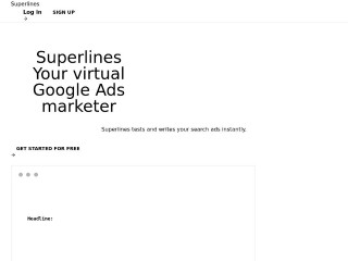 Screenshot sito: Superlines
