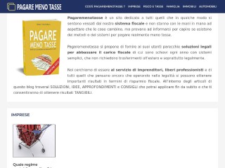 Screenshot sito: Pagare Meno Tasse