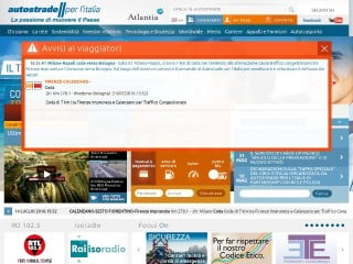 Screenshot sito: Autostrade
