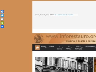 Screenshot sito: Il Restauro del Mobile Antico