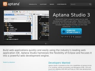 Screenshot sito: Aptana
