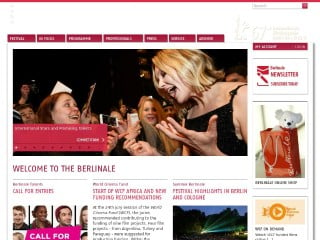 Screenshot sito: Festival Internazionale di Berlino