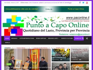 Screenshot sito: Punto a Capo Online