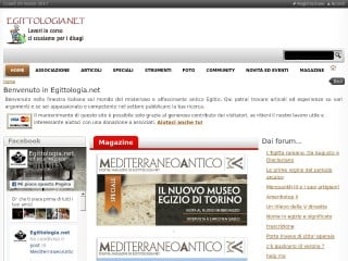 Screenshot sito: Egittologia.net