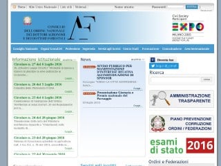 Screenshot sito: Agronomi.it