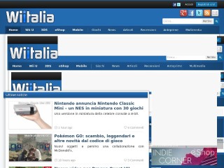 Screenshot sito: Wii Italia