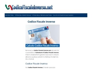 Screenshot sito: CodiceFiscaleInverso.net