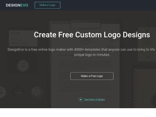 Screenshot sito: DesignEvo
