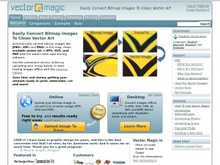 Screenshot sito: Vector Magic
