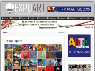 Screenshot sito: ExpoArt 