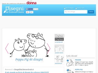 Screenshot sito: Disegni da colorare gratis