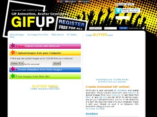 Screenshot sito: Gifup.com