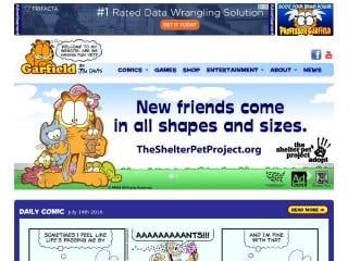 Screenshot sito: Garfield.com