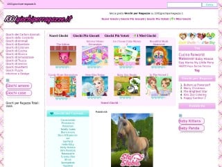 Screenshot sito: 1001 Giochi per ragazze
