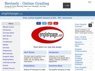 Screenshot sito: Englishpage.com