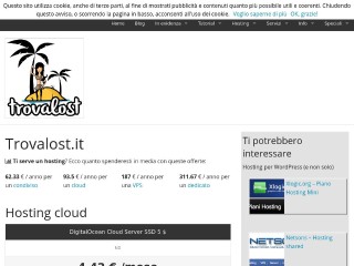 Screenshot sito: Trovalost.it