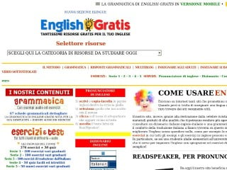Screenshot sito: English Gratis