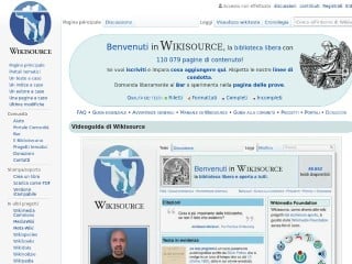 Screenshot sito: Wikisource