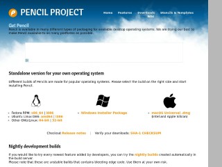 Screenshot sito: Pencil Project
