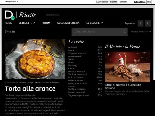 Screenshot sito: Cucina di D