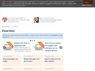Screenshot sito: Guida Visual Basic di MrW.