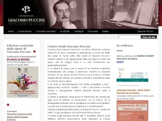 Screenshot sito: Puccini.it