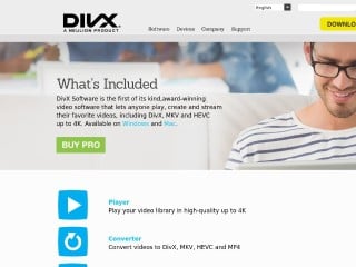 Screenshot sito: DivX Player