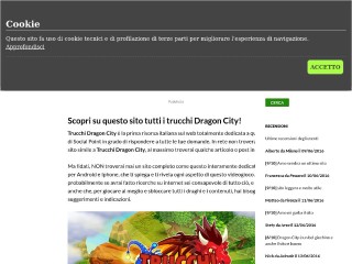 Screenshot sito: Trucchi Dragon City