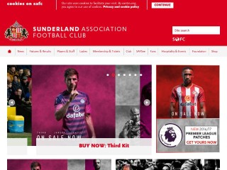 Screenshot sito: Sunderland