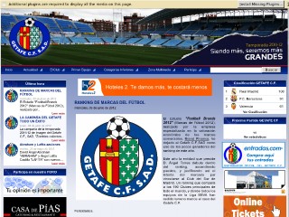 Screenshot sito: Getafe