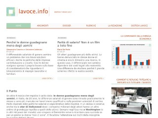 Screenshot sito: La Voce