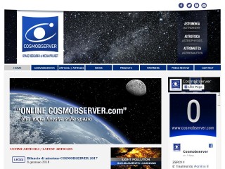 Screenshot sito: Cosmobserver