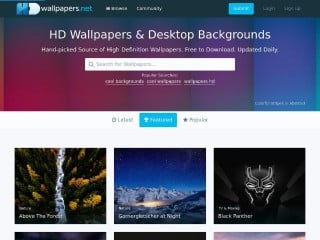 Screenshot sito: HDwallpapers