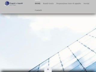 Screenshot sito: Progetti e Appalti
