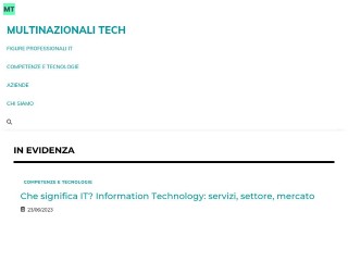 Screenshot sito: Multinazionali Tech