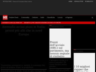 Screenshot sito: Metallirari.com