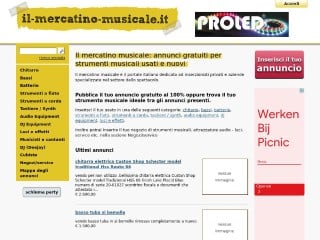 Screenshot sito: Il Mercatino Musicale