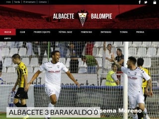 Screenshot sito: Albacete