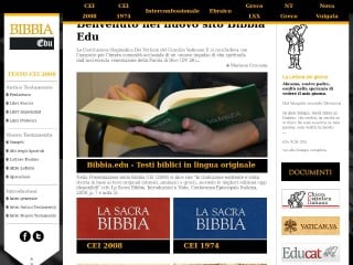 Screenshot sito: Bibbia Edu