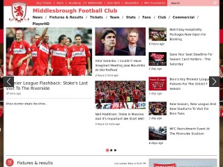 Screenshot sito: Middlesbrough