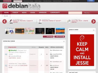 Screenshot sito: Debian Italia